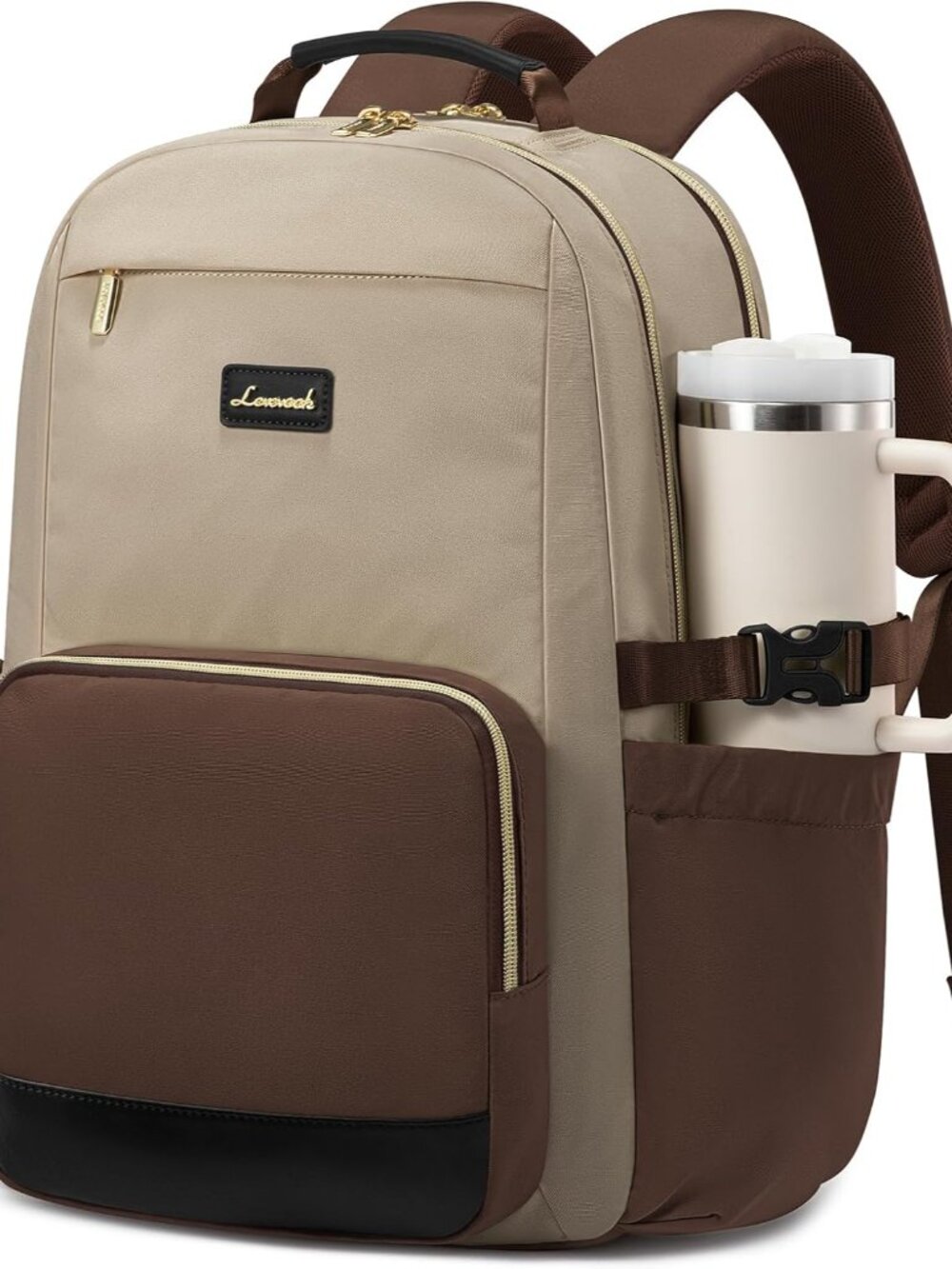 Laptop Backpack for Women with Pouch Pocket for Large Capacity Cup,15.6 Inch Tea